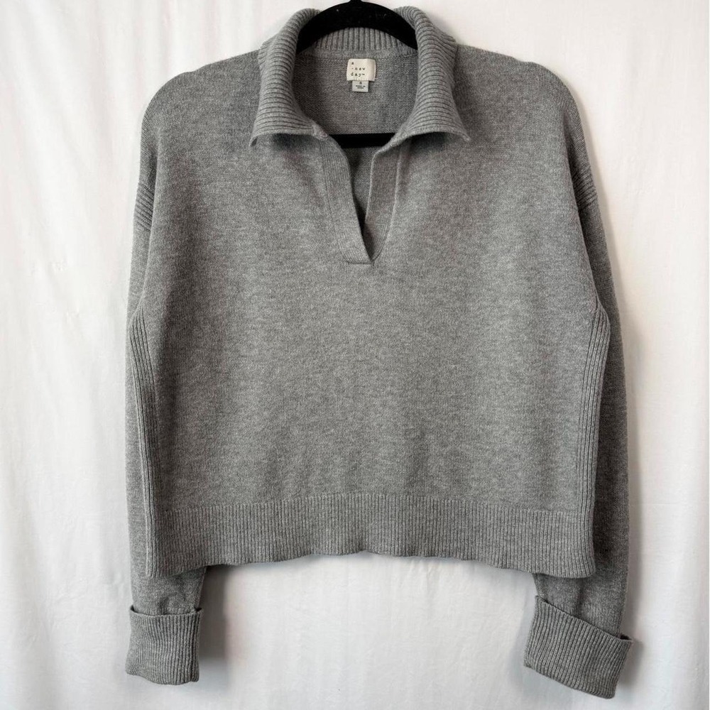 A New Day Gray quarter zip sweater in size S